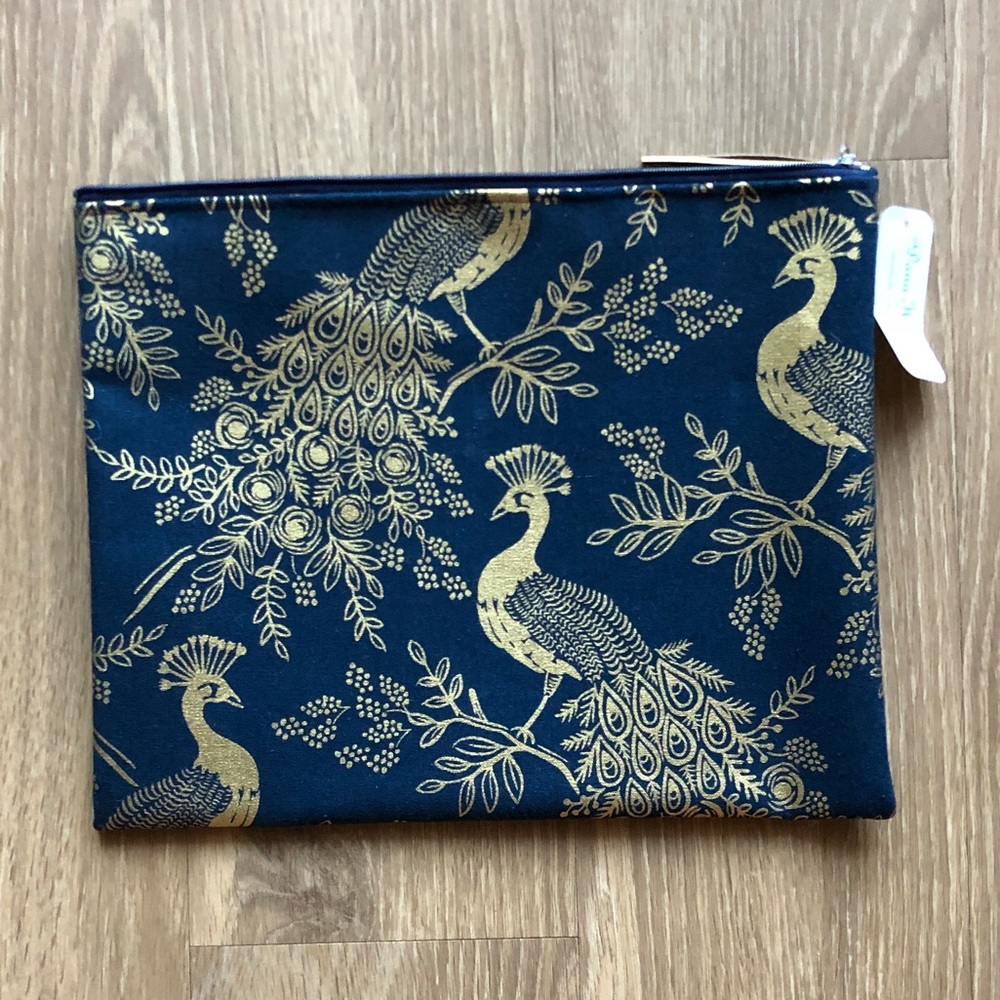 Unique Handmade Large Canvas Zipper Pouch